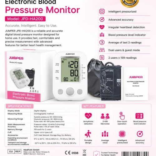 JUMPER Digital Blood Pressure Monitor