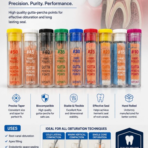 Gutta Percha Points 2% Meta Biomed singal tube