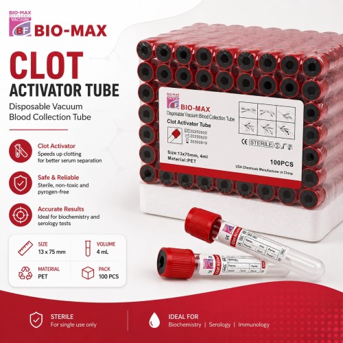 Clot Activator Blood Collection Tube bio-max