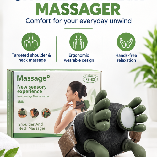 Shoulder and Neck Massager with Heat - Electric Cervical &amp; Back Massager