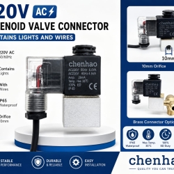 Solenoid Valve Connector for Compressor 220V AC
