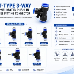 Lock/T-Type 3-Way Connectors/Straight / Inline Connector
