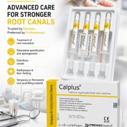 Calplus is a premixed, non-setting calcium hydroxide paste with iodoform