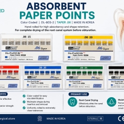 Absorbent Paper Points  100Pcs box (TAPER .4.06) Dia-Dent