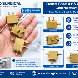 Dental Chair Air &amp; Water Valve / Brass Manifold Block
